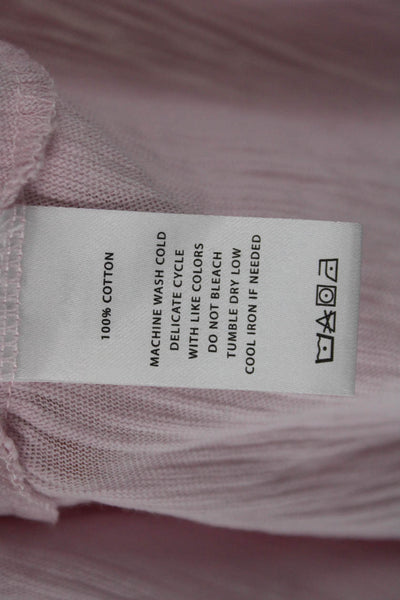 Lilla P Womens Shift Tank Dress Pink Cotton Crew Neck Sleeveless Mini Size XS