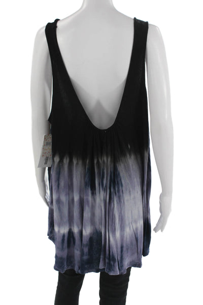 Free People Womens Bohemian Tunic Tank Black Sleeveless Size M