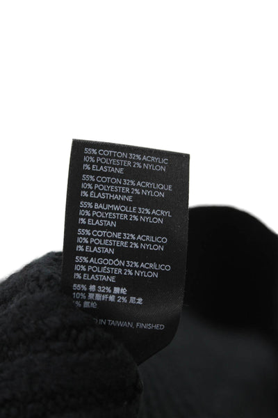 Free People Women Bohemian V-Neck Long Sleeve Pullover Sweater Black Size M