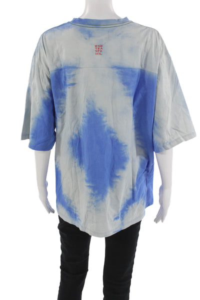 One Teaspoon Women Light Blue Love Graphic T-Shirt Size M
