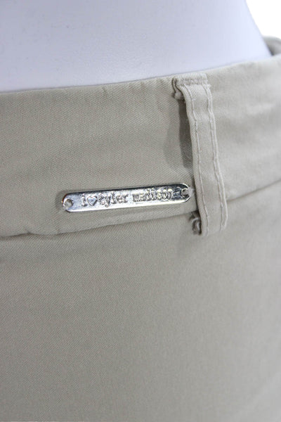 I Love Tyler Madison Womens Beige Ankle Cropped Pants Petite Size S