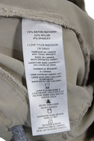 I Love Tyler Madison Womens Beige Ankle Cropped Pants Petite Size S