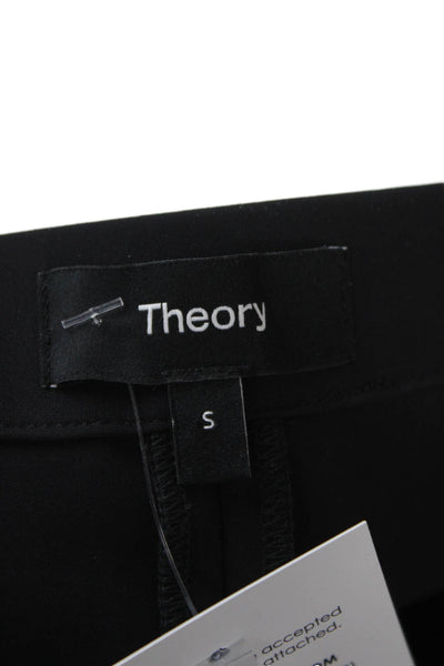 Theory Women Dress Pants Black Polyester Solid Classic Fall Size S