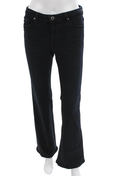 AG Adriano Goldschmied Women Flared Bootcut Jeans Black High Rise Size 27