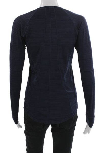 Athleta Womens Half Zip Long Sleeve Active Top Blue Size M