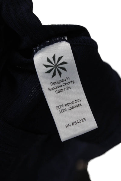 Athleta Womens Half Zip Long Sleeve Active Top Blue Size M