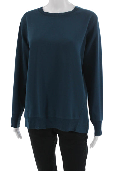 Vince Womens Pullover Sweatshirts Dark Blue Crew Neck Long Sleeve Size XS