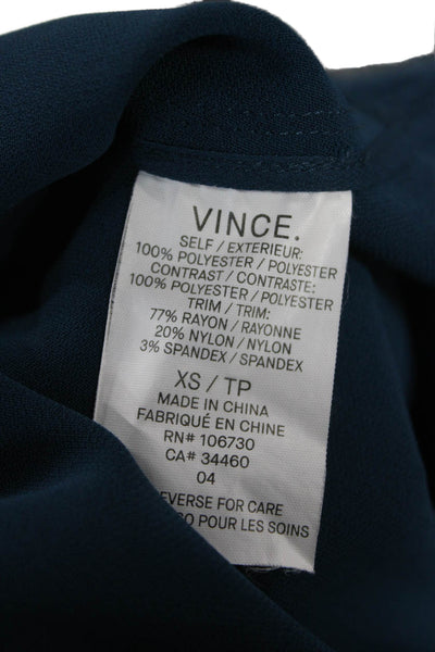 Vince Womens Pullover Sweatshirts Dark Blue Crew Neck Long Sleeve Size XS