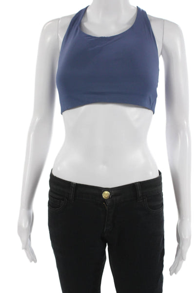 Lululemon Womens Cross Strap Back Sports Bra Blue Size 34 DD