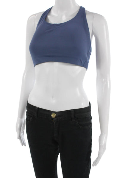 Lululemon Womens Cross Strap Back Sports Bra Blue Size 34 DD