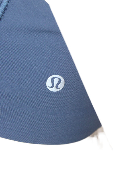 Lululemon Womens Cross Strap Back Sports Bra Blue Size 34 DD