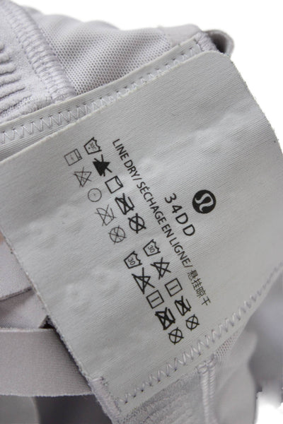 Lululemon Womens Cross Strap Back Sports Bra Lavender Size 34 DD