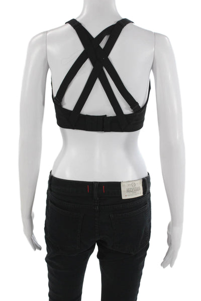 Lululemon Womens Cross Strap Back Sports Bra Black Size 34 DD