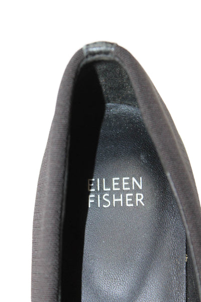 Eileen Fisher Womens Round Toe Slip-On Pump High Heels Black Size 9.5