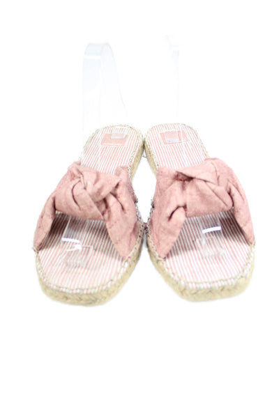 Dolce Vita Womens Twist Knot Slide On Sandals Pink Size 8