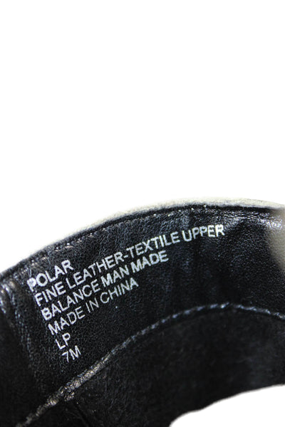 Charles Womens Leather Pointed Toe Heeled Ankle Boots White Size 7