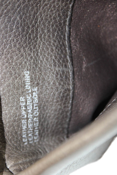 Miss Sixty Womens Leather Cuffed Knee High Boots Grey Brown Size 36 6