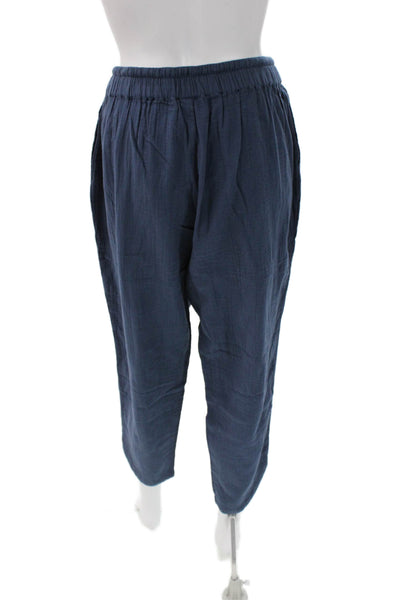 Pact Womens Jogger Sweatpants Dark Blue 100% Organic Cotton Drawstring Size M