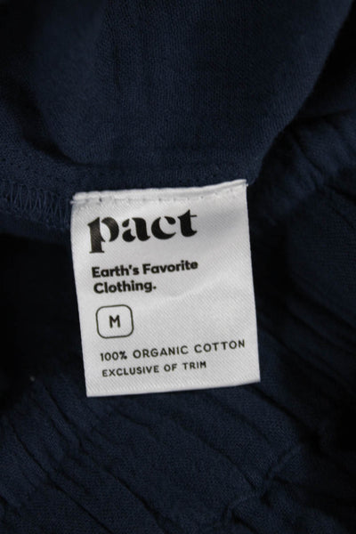 Pact Womens Jogger Sweatpants Dark Blue 100% Organic Cotton Drawstring Size M