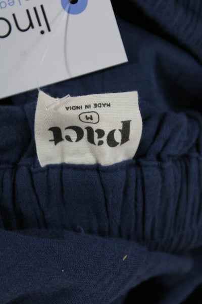 Pact Womens Jogger Sweatpants Dark Blue 100% Organic Cotton Drawstring Size M