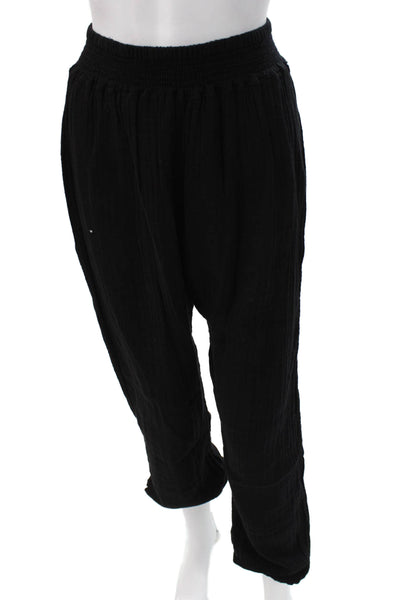 Michael Lauren Women Jogger Sweatpants Black Cotton Blend Size M