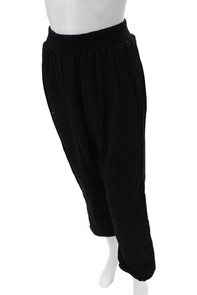Michael Lauren Women Jogger Sweatpants Black Cotton Blend Size M