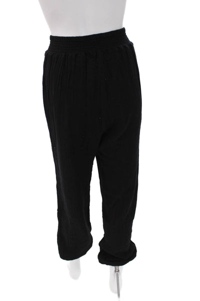Michael Lauren Women Jogger Sweatpants Black Cotton Blend Size M
