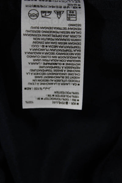 Banana Republic Womens Dark Blue V-Neck Blouse Long Sleeve Size 2XS Petite
