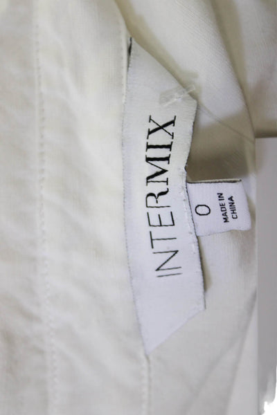 Intermix Women Jumpsuit White Collared Viscose Linen Size 0