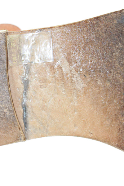 Isabel Marant Etoile Womens Leather Calf Tie Detail Sandals Brown Size 8