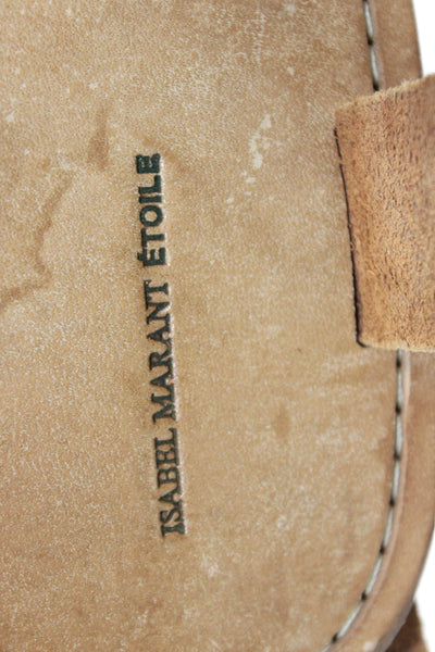 Isabel Marant Etoile Womens Leather Calf Tie Detail Sandals Brown Size 8