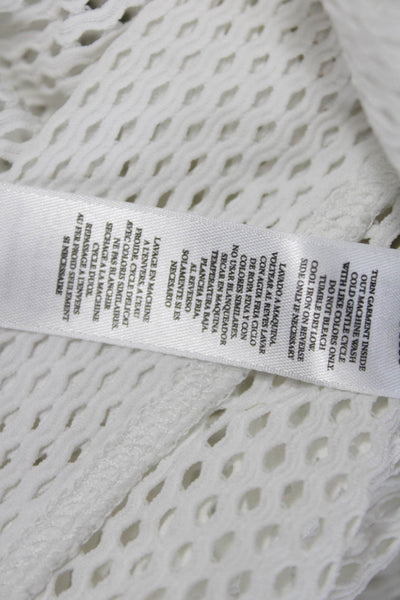 Koral Womens Pullover Sweatshirt White Mock Neck Long Sleeve Size S