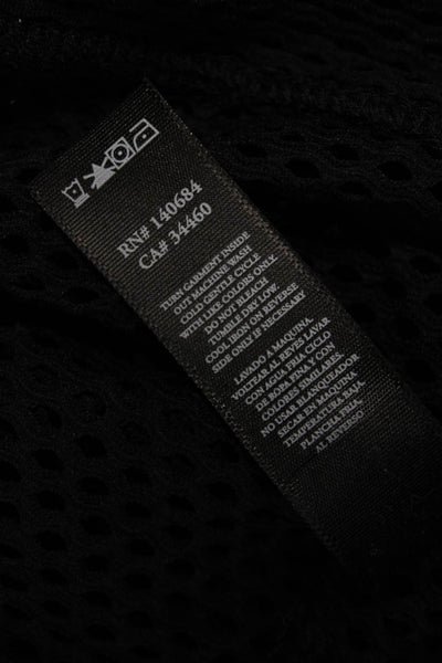 Koral Womens Pullover Sweatshirt Black Mock Neck Long Sleeve Size S