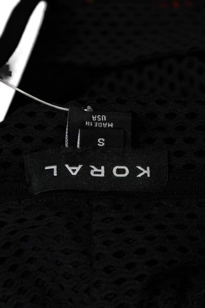 Koral Womens Pullover Sweatshirt Black Mock Neck Long Sleeve Size S