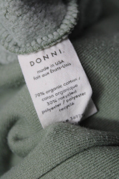 Donni Womens Army Green Jogger Sweatpants Size 2XS