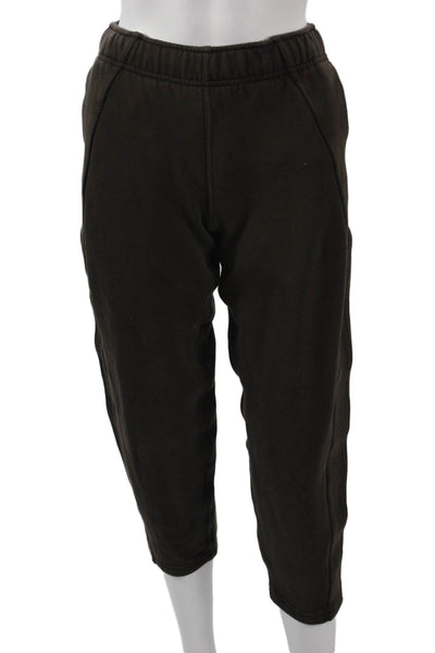 Lululemon Womens Black Cropped Sweatpants Cotton Inseam 26 Size 3XS