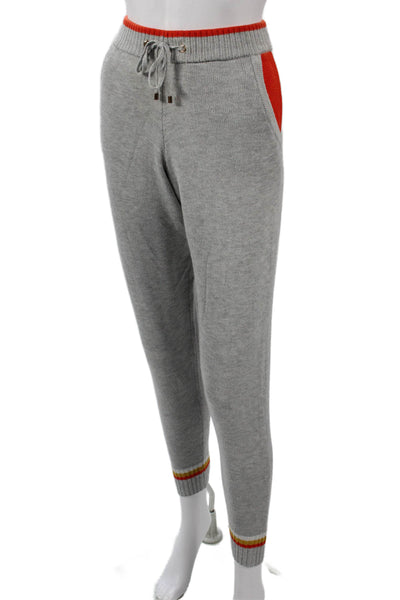 Topshop Women Jogger Sweatpants Gray Drawstring Polyester Blend Size 0 Petite