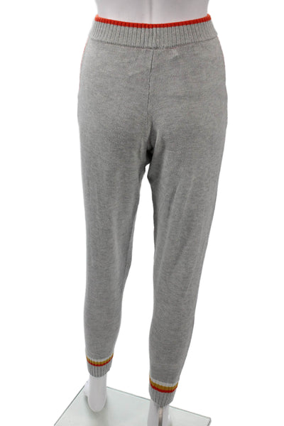 Topshop Women Jogger Sweatpants Gray Drawstring Polyester Blend Size 0 Petite