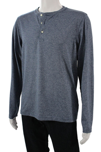 Brooks Brothers Red Fleece Mens Band Long Sleeve T-Shirt Blue Size M