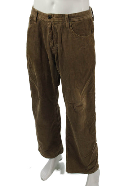 AG Adriano Goldschmied Mens Cargo Pants Brown Pima Cotton 30 Inseam Size 36