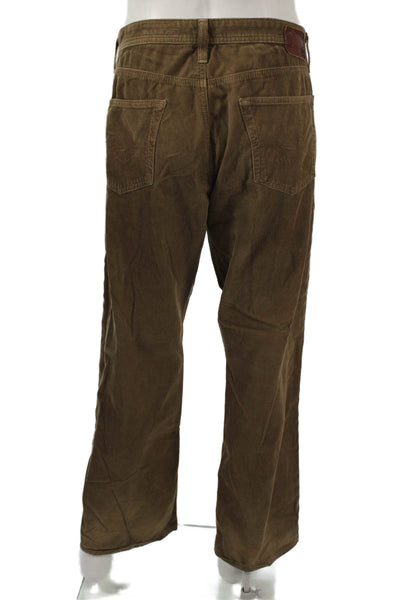AG Adriano Goldschmied Mens Cargo Pants Brown Pima Cotton 30 Inseam Size 36