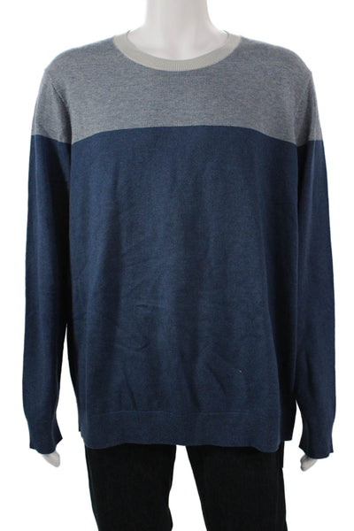 Banana Republic Mens Pullover Dark Blue Crew Neck Solid Fall Size 2XL