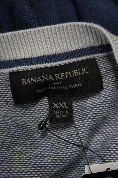 Banana Republic Mens Pullover Dark Blue Crew Neck Solid Fall Size 2XL