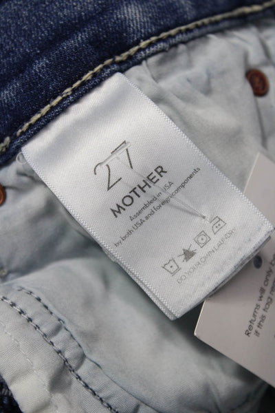 Mother Womens High Rise Skinny Ankle Jeans Blue Size 27
