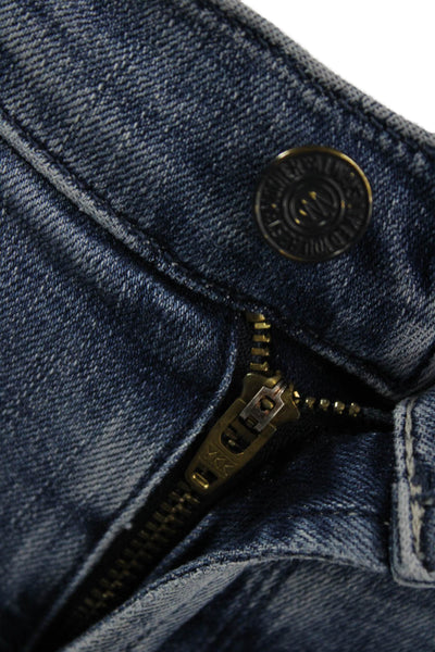 Mother Womens Ankle Cropped Skinny Jeans High Rise Blue Size 25