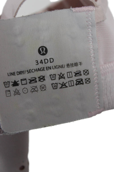 Lululemon Womens Cross Strap Back Sports Bra Pink Size 34 DD