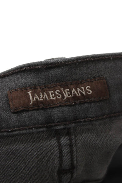 James Jeans Women Dark Gray Jegging Pants Low Rise Button Size 29
