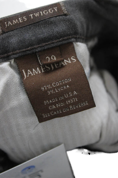 James Jeans Women Dark Gray Jegging Pants Low Rise Button Size 29