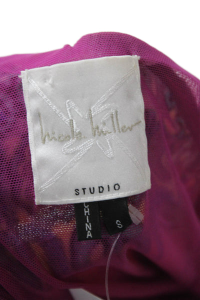 Nicole Miller Womens Bodycon Sheath Paisley Yellow Sleeveless Dress Size S