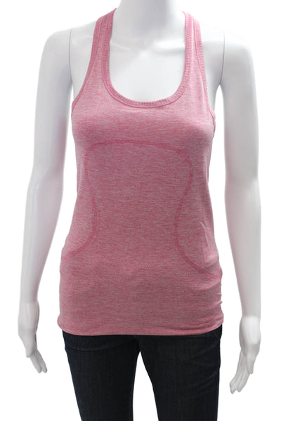 Lululemon Women Pink Nylon Sleeveless Round Neck Tank Size 6